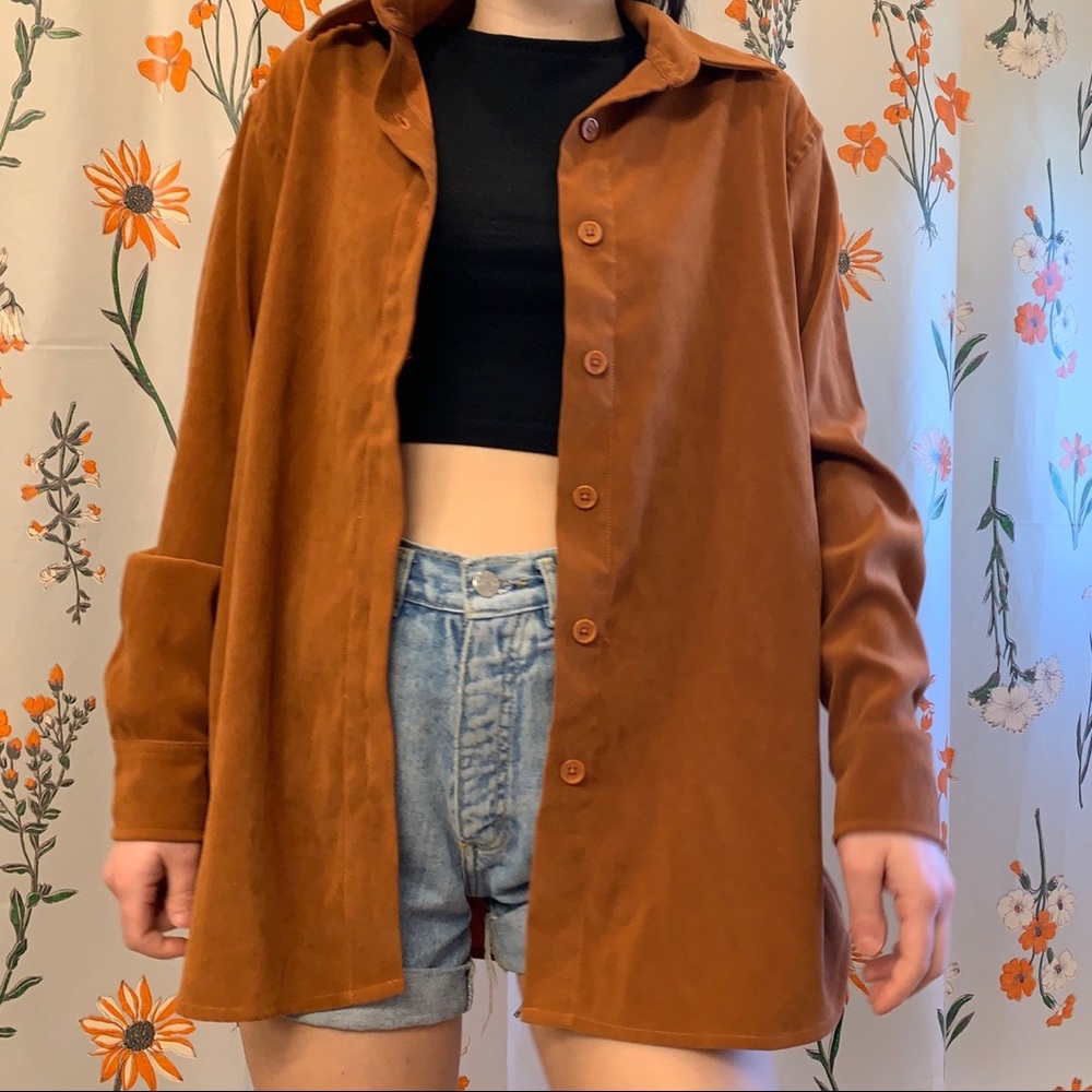 Vintage suede button up